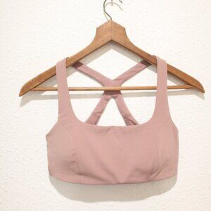 Lululemon square neck sports bra mauve dusty pink size 8